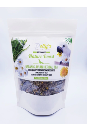 Deze robuuste theemelange voor papegaaien is rijk aan bloemen en bladeren die een heerlijke thee produceren.

Gemaakt van volle bloemen zoals Hibiscus, zal deze thee jouw vogel essentiële mineralen en voedingsstoffen leveren, waaronder vitamine C waarva