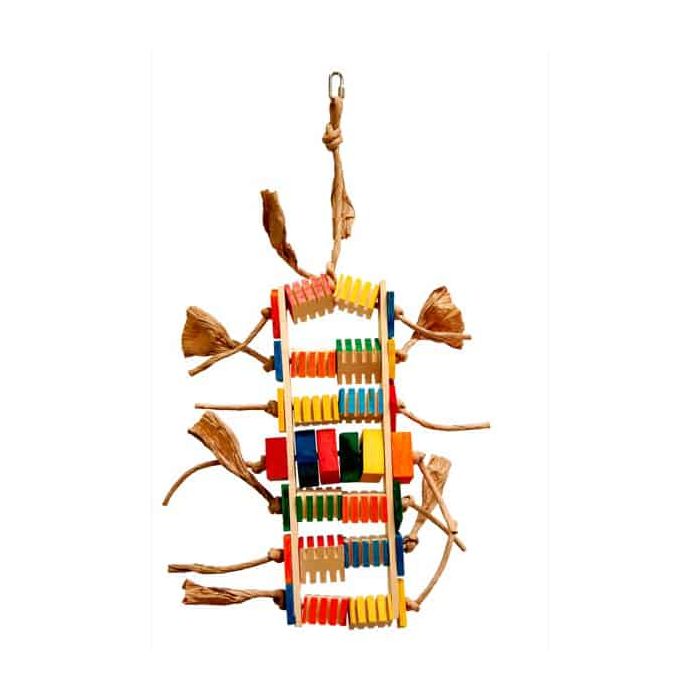 Deze Zoo-Max Groovy Bonzo Medium is een kleurrijk houten speeltje met de bekende Groovy Blocks.